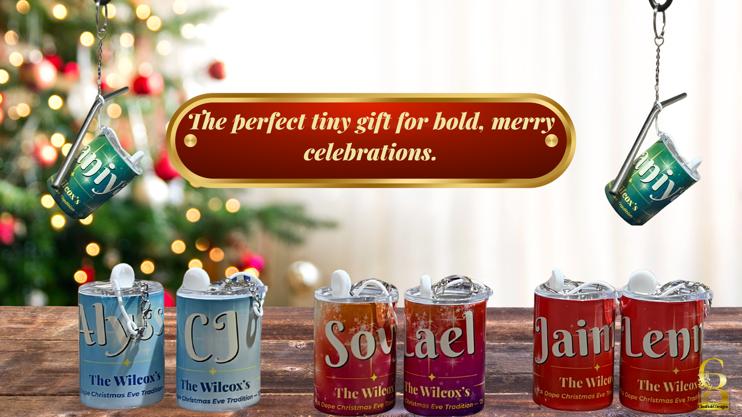 Custom Mini Tumbler Shot Glass Keychain Set (6-Pack, 3oz)