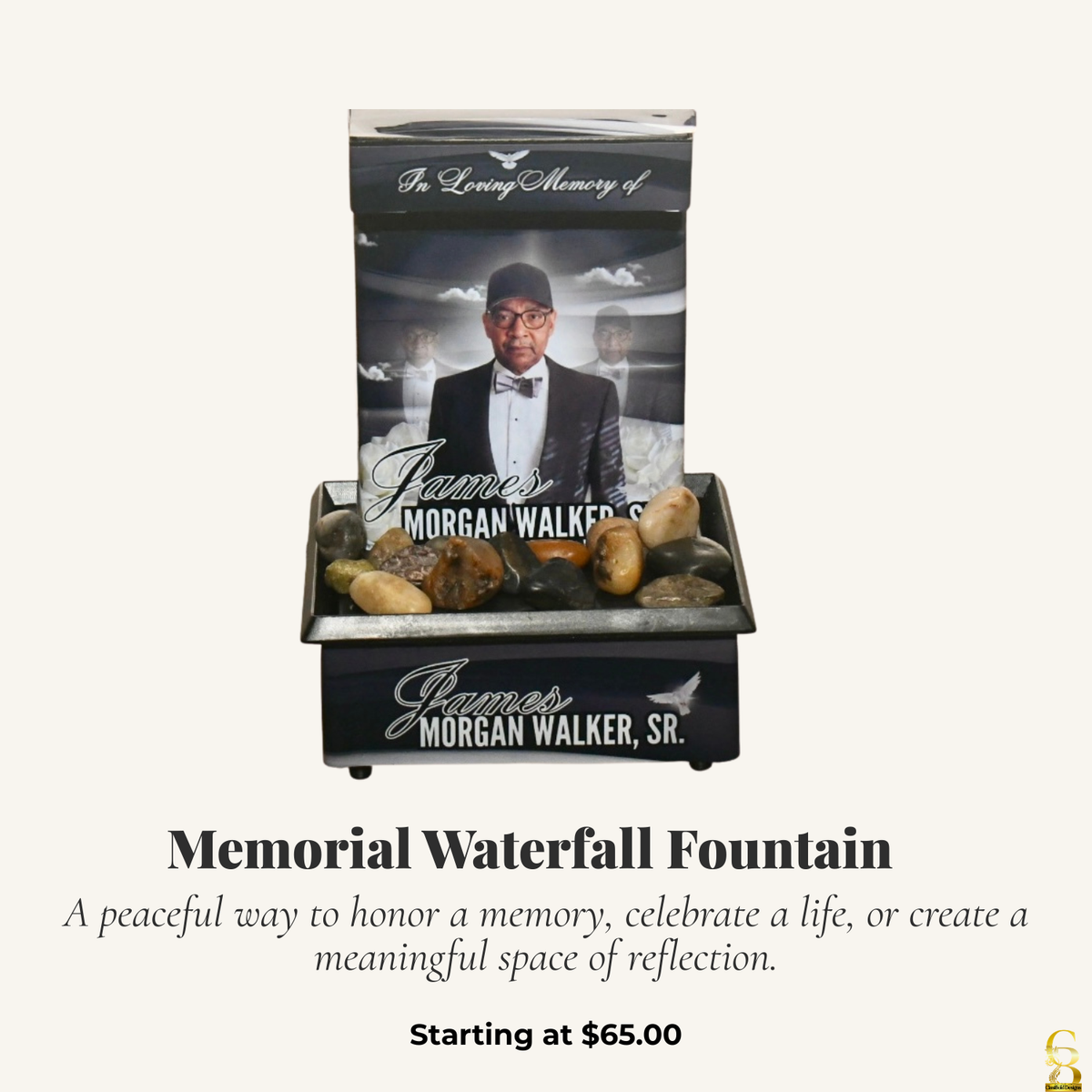 Celebrate Their Wings Memorial Waterfall Fountain