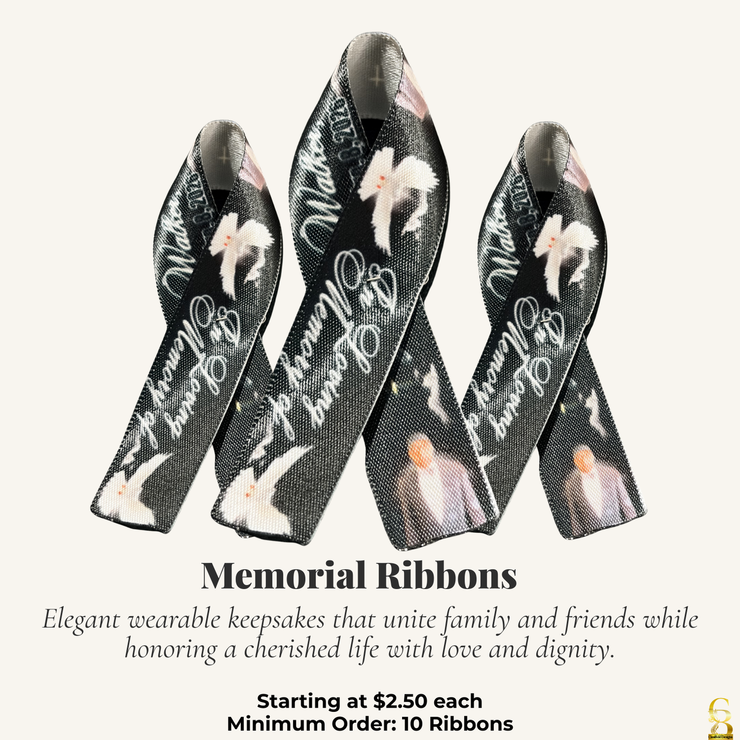 Celebrate Their Wings Personalized Memorial Ribbons