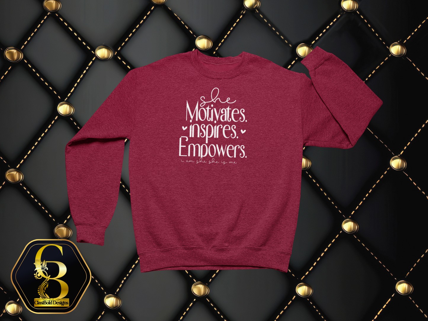 She Motivates. Inspires. Empowers. | Empowerment Crewneck Sweatshirt