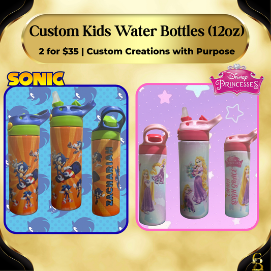 🧃 Custom Kids Water Bottles (12oz)