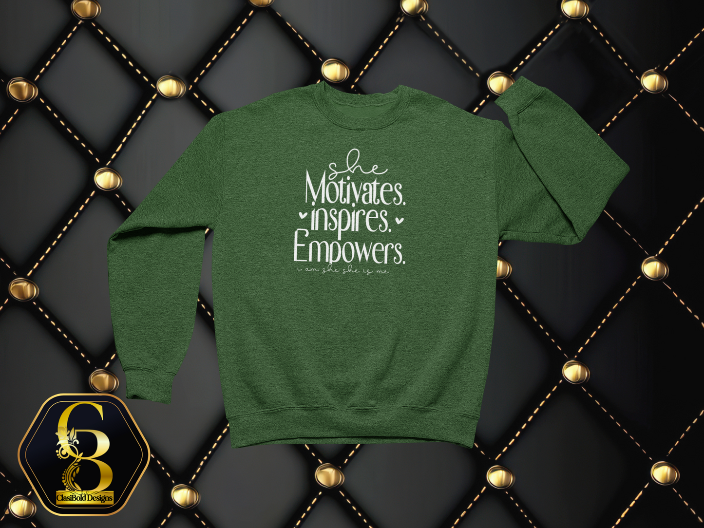 She Motivates. Inspires. Empowers. | Empowerment Crewneck Sweatshirt