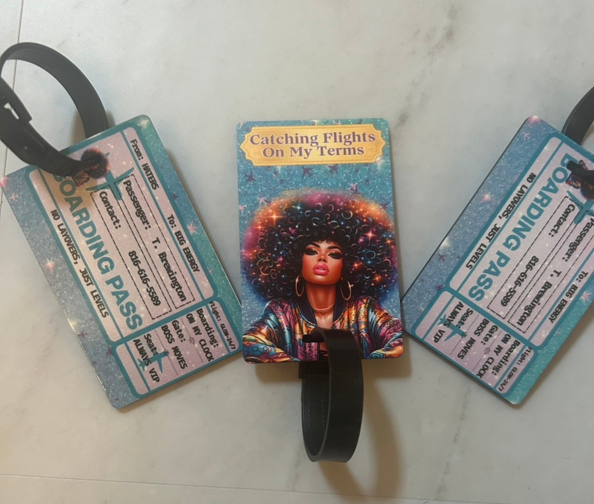 Signature Traveler Duo – Custom Double-Sided Luggage Tags