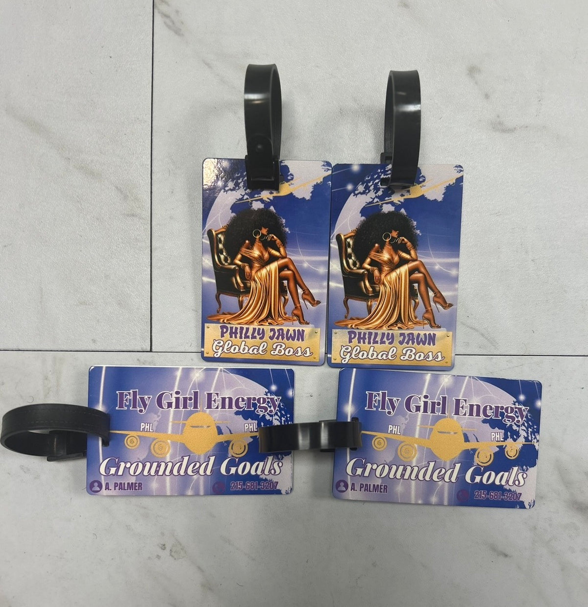 Signature Traveler Duo – Custom Double-Sided Luggage Tags