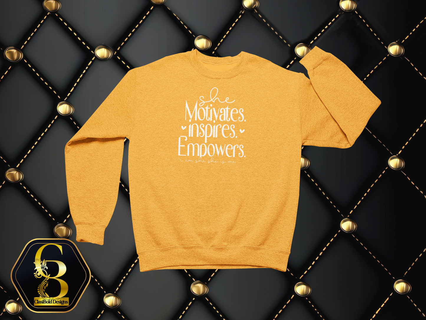 She Motivates. Inspires. Empowers. | Empowerment Crewneck Sweatshirt