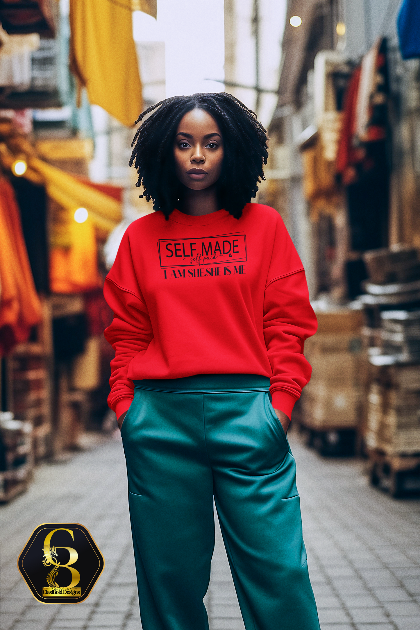 Self-Made. Self-Paid. She Is Me. I Am She. | Entrepreneur Crewneck