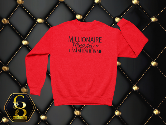 Millionaire Mindset – I Am She. She Is Me. | Entrepreneur Crewneck Sweatshirt
