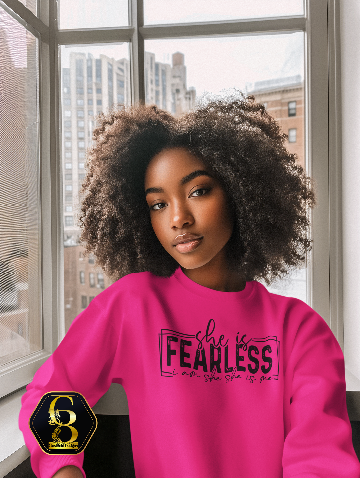 She Is Fearless – I Am She. She Is Me. | Courage Crewneck Sweatshirt