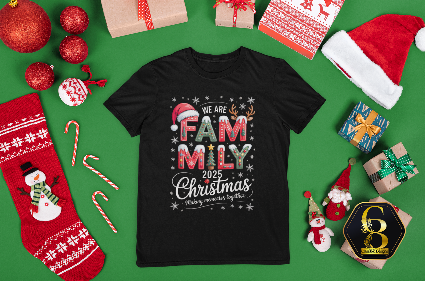BOLD & TOGETHER – We Are Family Christmas 2025 Tee