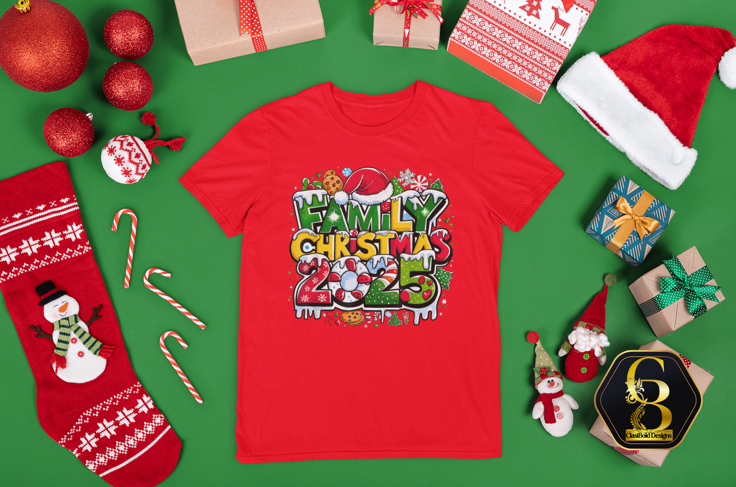 BOLD & MERRY: Family Christmas 2025 Tee