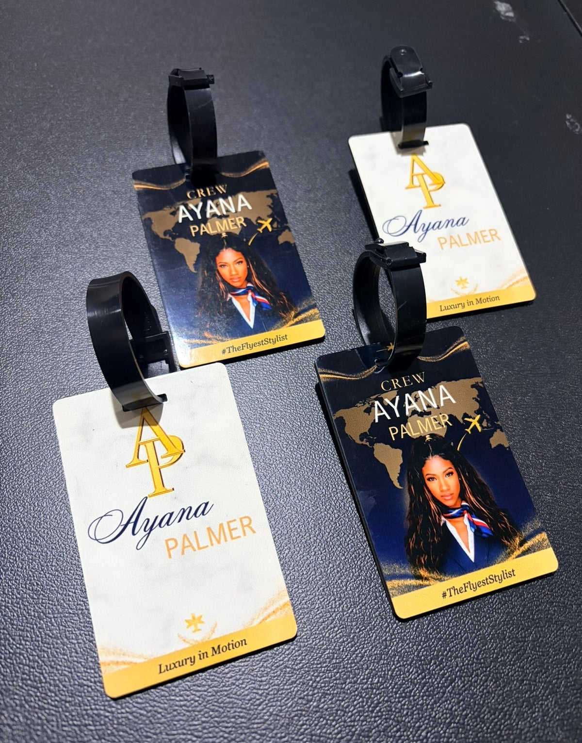 Original personalized luggage tag made by ClasiBold Designs